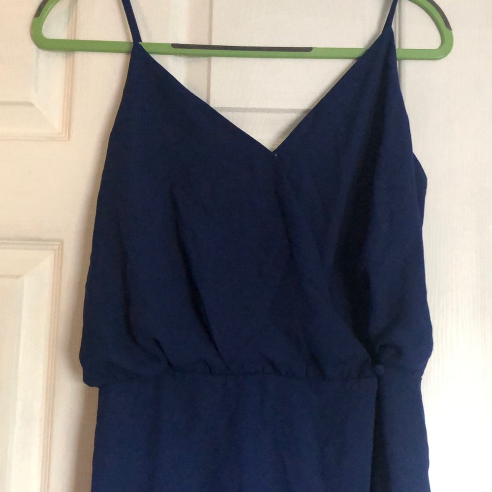 Blue wrap dress